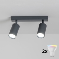 Brilagi - LED RGBW stmievateľné bodové svietidlo SELE 2xGU10/4,8W/230V 3000K antracit + diaľkové ovládanie
