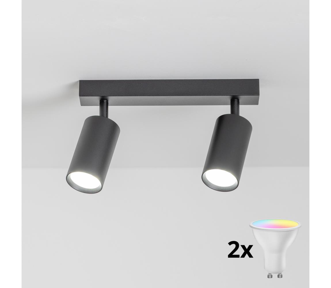 Brilagi - LED RGBW stmievateľné bodové svietidlo SELE 2xGU10/4,8W/230V čierna BG0625+2xAI2382