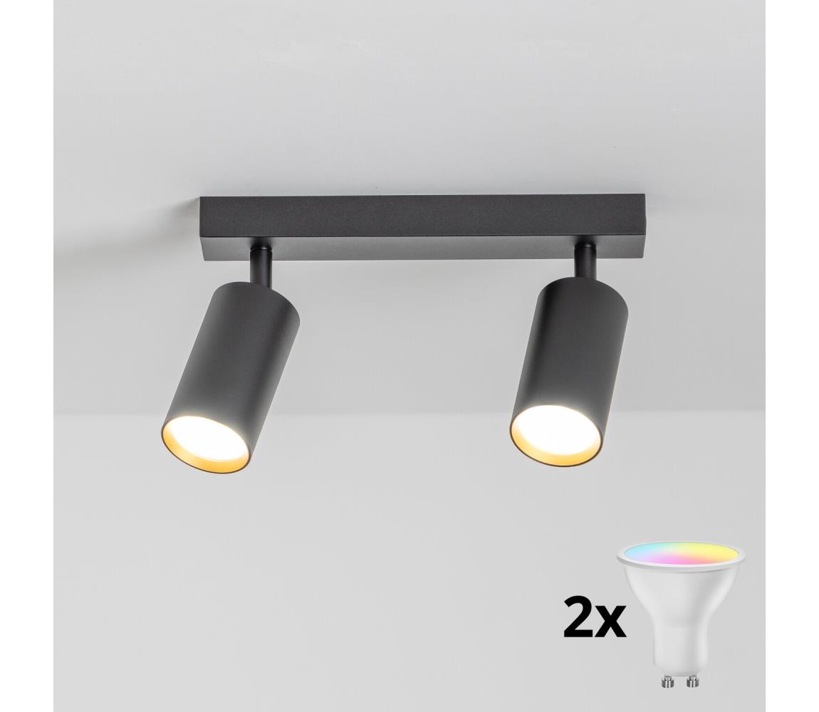Brilagi - LED RGBW stmievateľné bodové svietidlo SELE 2xGU10/4,8W/230V čierna/zlatá BG0630+2xAI2382