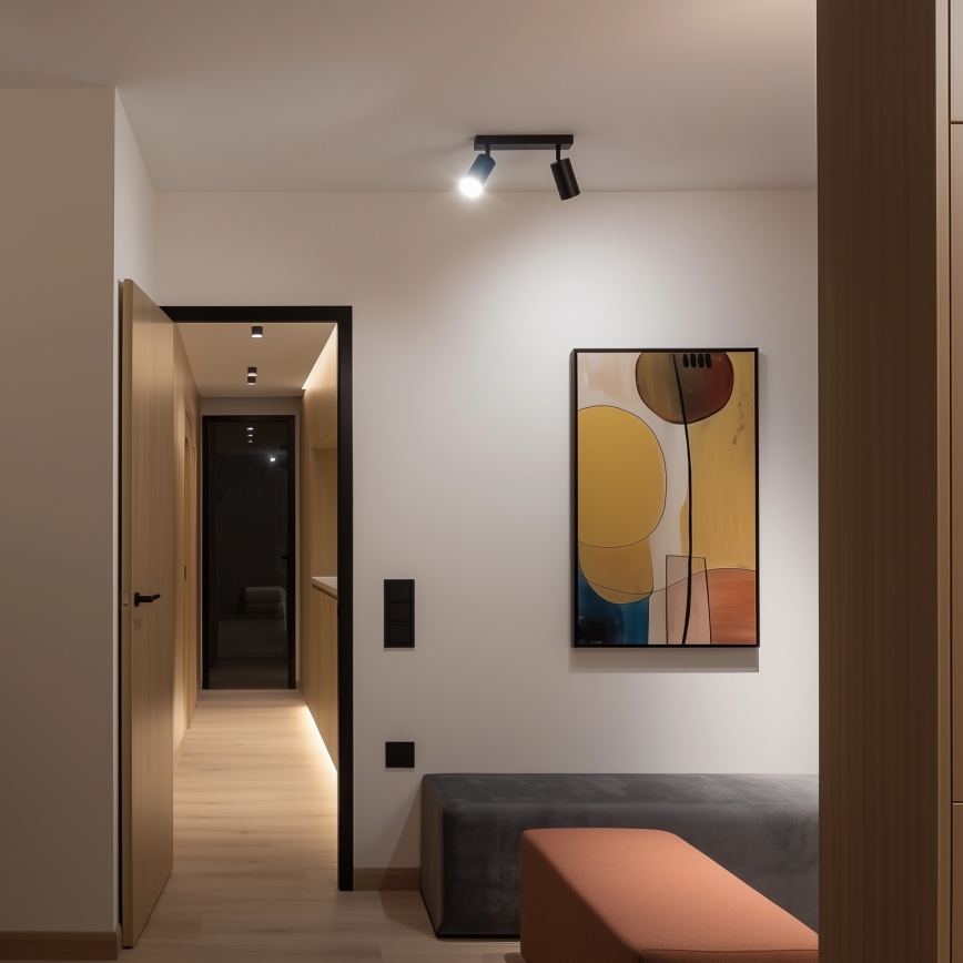 Brilagi - LED RGBW stmievateľné bodové svietidlo SELE 2xGU10/4,8W/230V 3000K čierna/zlatá + diaľkové ovládanie