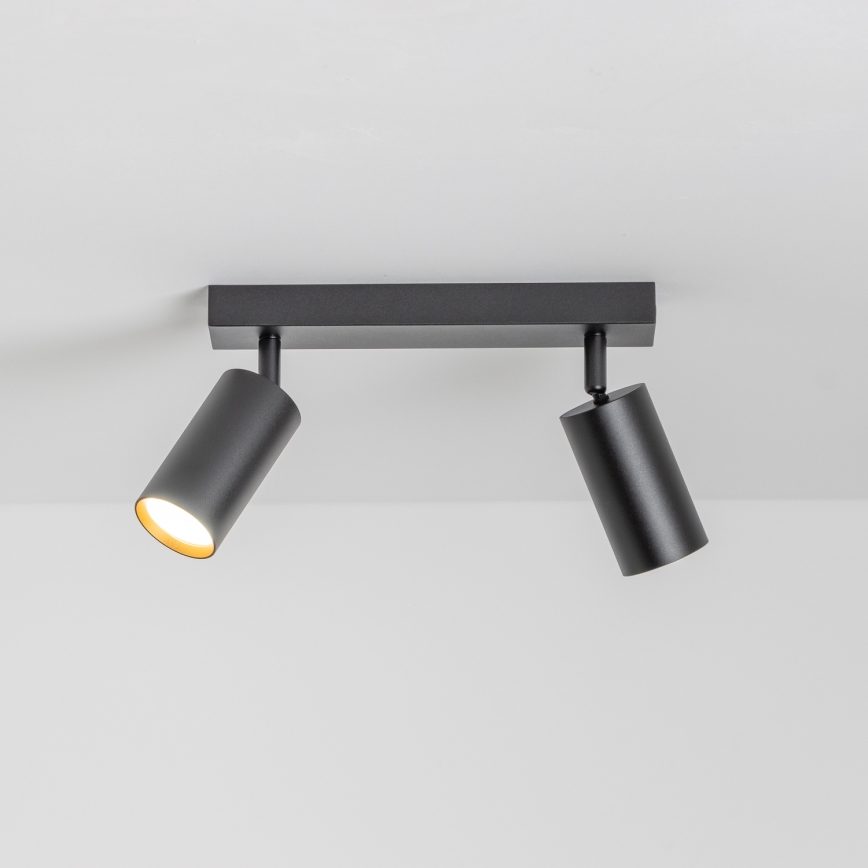 Brilagi - LED RGBW stmievateľné bodové svietidlo SELE 2xGU10/4,8W/230V 3000K čierna/zlatá + diaľkové ovládanie