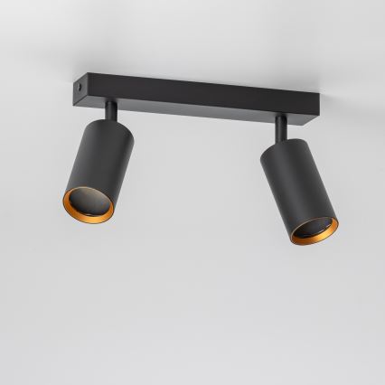 Brilagi - LED RGBW stmievateľné bodové svietidlo SELE 2xGU10/4,8W/230V 3000K čierna/zlatá + diaľkové ovládanie