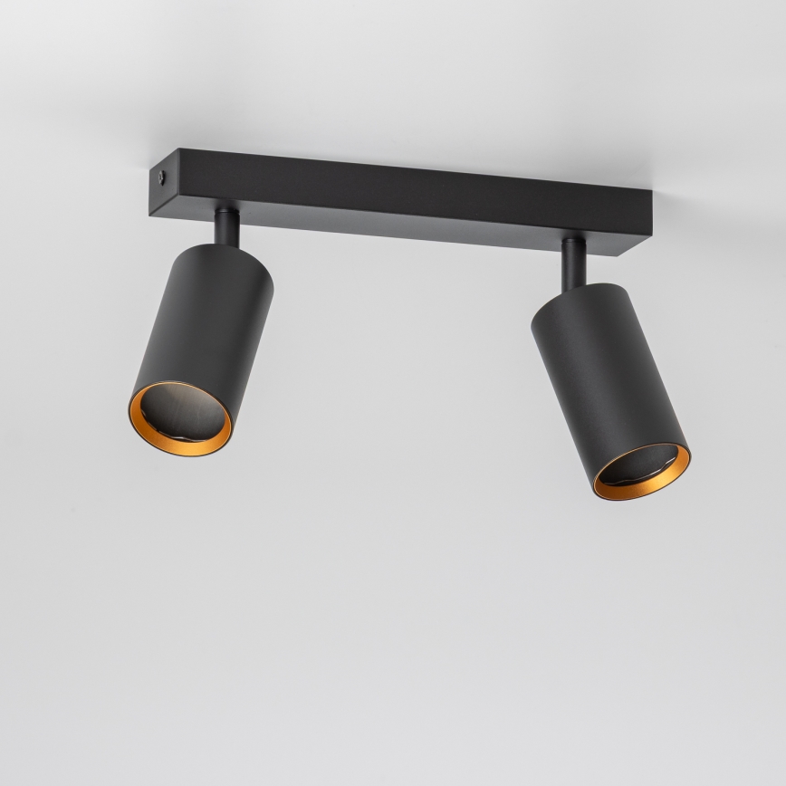 Brilagi - LED RGBW stmievateľné bodové svietidlo SELE 2xGU10/4,8W/230V 3000K čierna/zlatá + diaľkové ovládanie