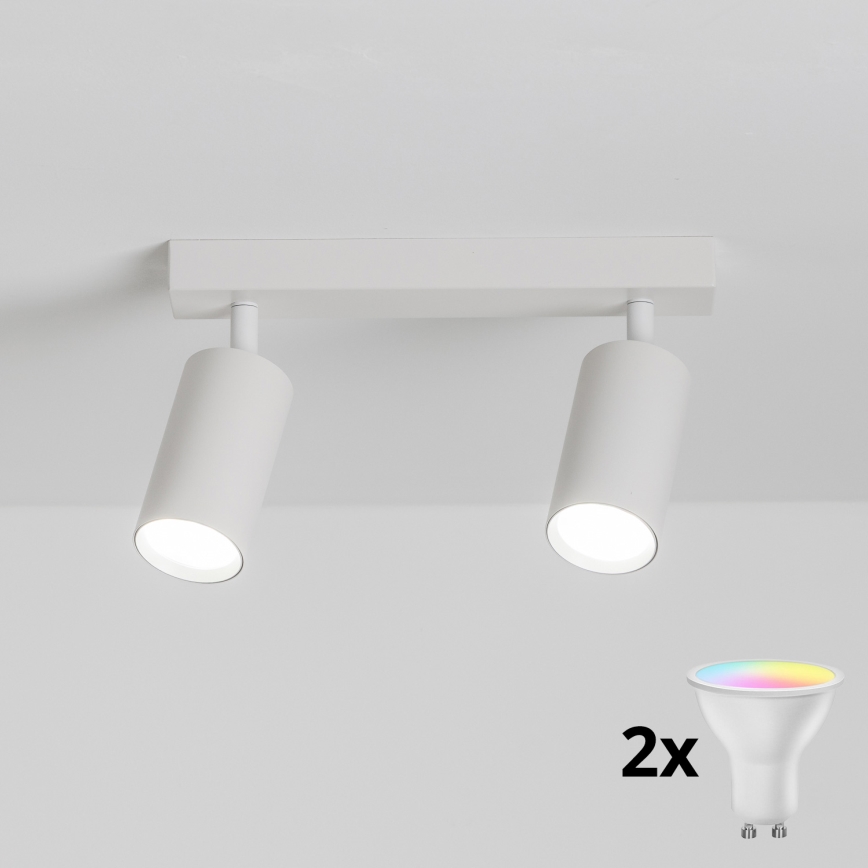 Brilagi - LED RGBW stmievateľné bodové svietidlo SELE 2xGU10/6,5W/230V 2700-6500K biela