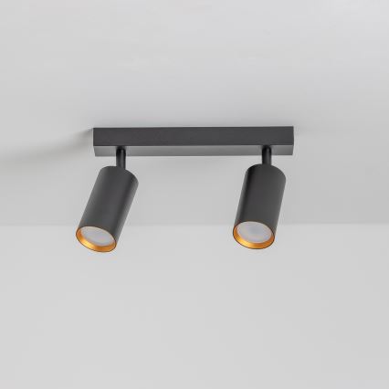 Brilagi - LED RGBW stmievateľné bodové svietidlo SELE 2xGU10/6W/230V 3000K čierna/zlatá + diaľkové ovládanie