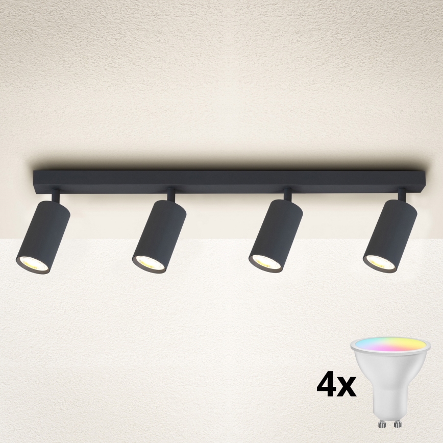 Brilagi - LED RGBW stmievateľné bodové svietidlo SELE 4xGU10/6,5W/230V 2700-6500K antracit