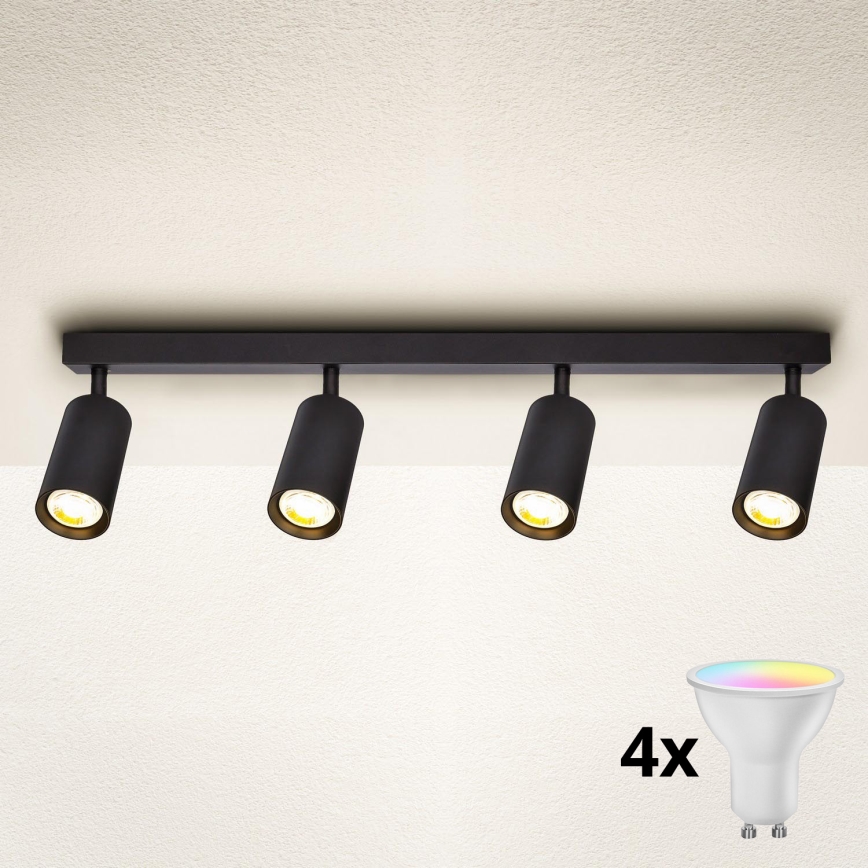 Brilagi - LED RGBW stmievateľné bodové svietidlo SELE 4xGU10/6,5W/230V 2700-6500K čierna