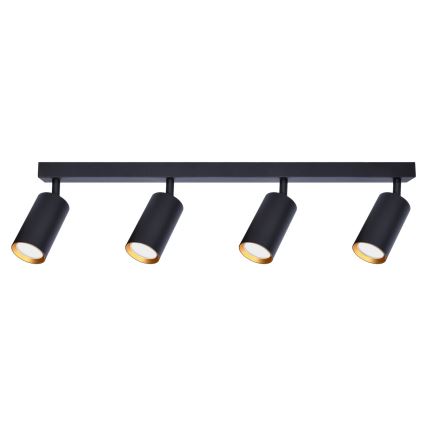 Brilagi - LED RGBW Stmievateľné bodové svietidlo SELE 4xGU10/6W/230V 3000K čierna/zlatá + diaľkové ovládanie