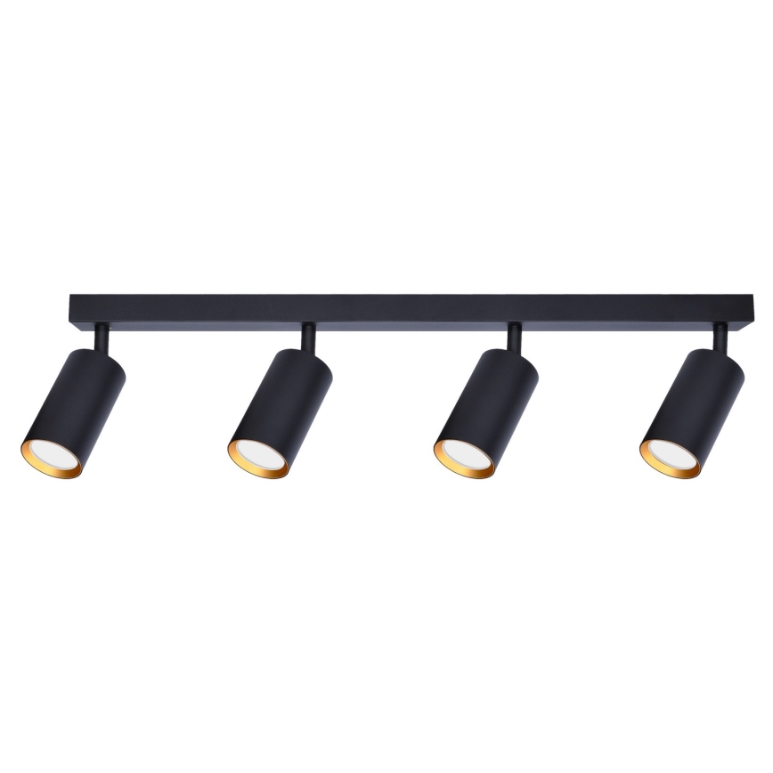 Brilagi - LED RGBW Stmievateľné bodové svietidlo SELE 4xGU10/6W/230V 3000K čierna/zlatá + diaľkové ovládanie