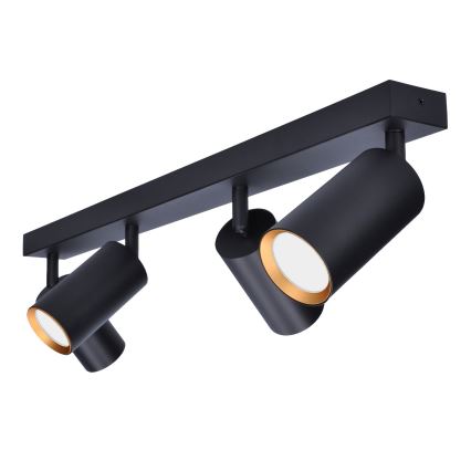 Brilagi - LED RGBW Stmievateľné bodové svietidlo SELE 4xGU10/6W/230V 3000K čierna/zlatá + diaľkové ovládanie