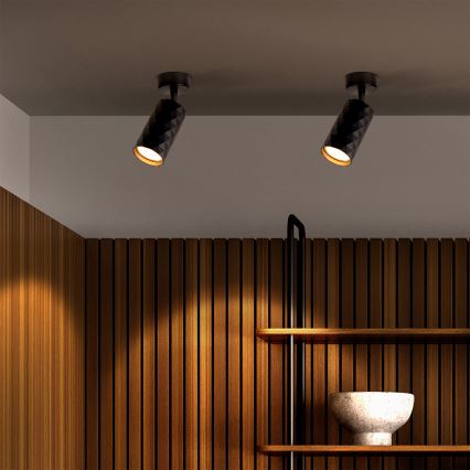Brilagi - LED RGBW Stmievateľné bodové svietidlo SELE DIAMANT 1xGU10/4,8W/230V 3000K čierne + diaľkové ovládanie