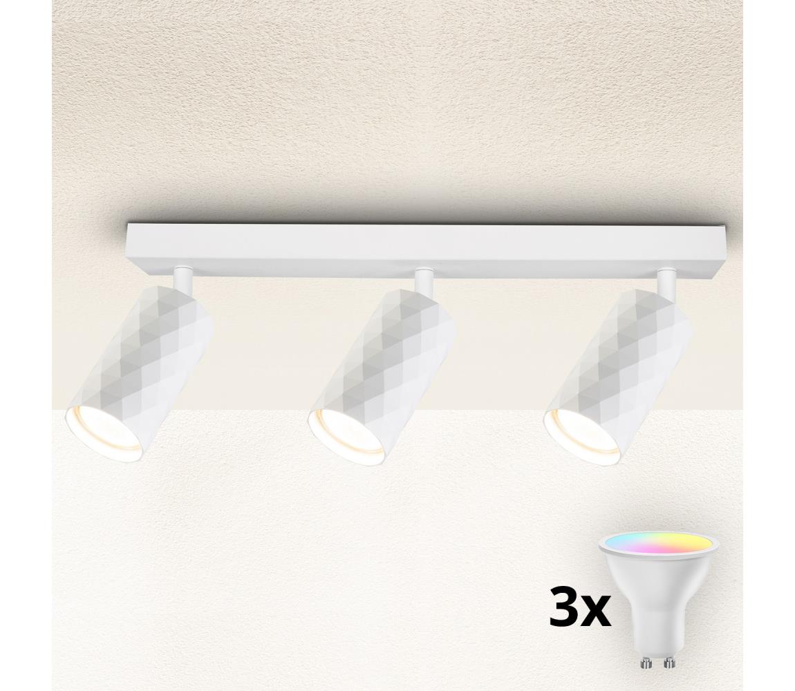 Brilagi - LED RGBW stmievateľné bodové svietidlo SELE DIAMANT 3xGU10/4,8W/230V biela BG2856+3xAI2382