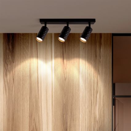 Brilagi - LED RGBW stmievateľné bodové svietidlo SELE DIAMANT 3xGU10/4,8W/230V 3000K čierne + diaľkové ovládanie