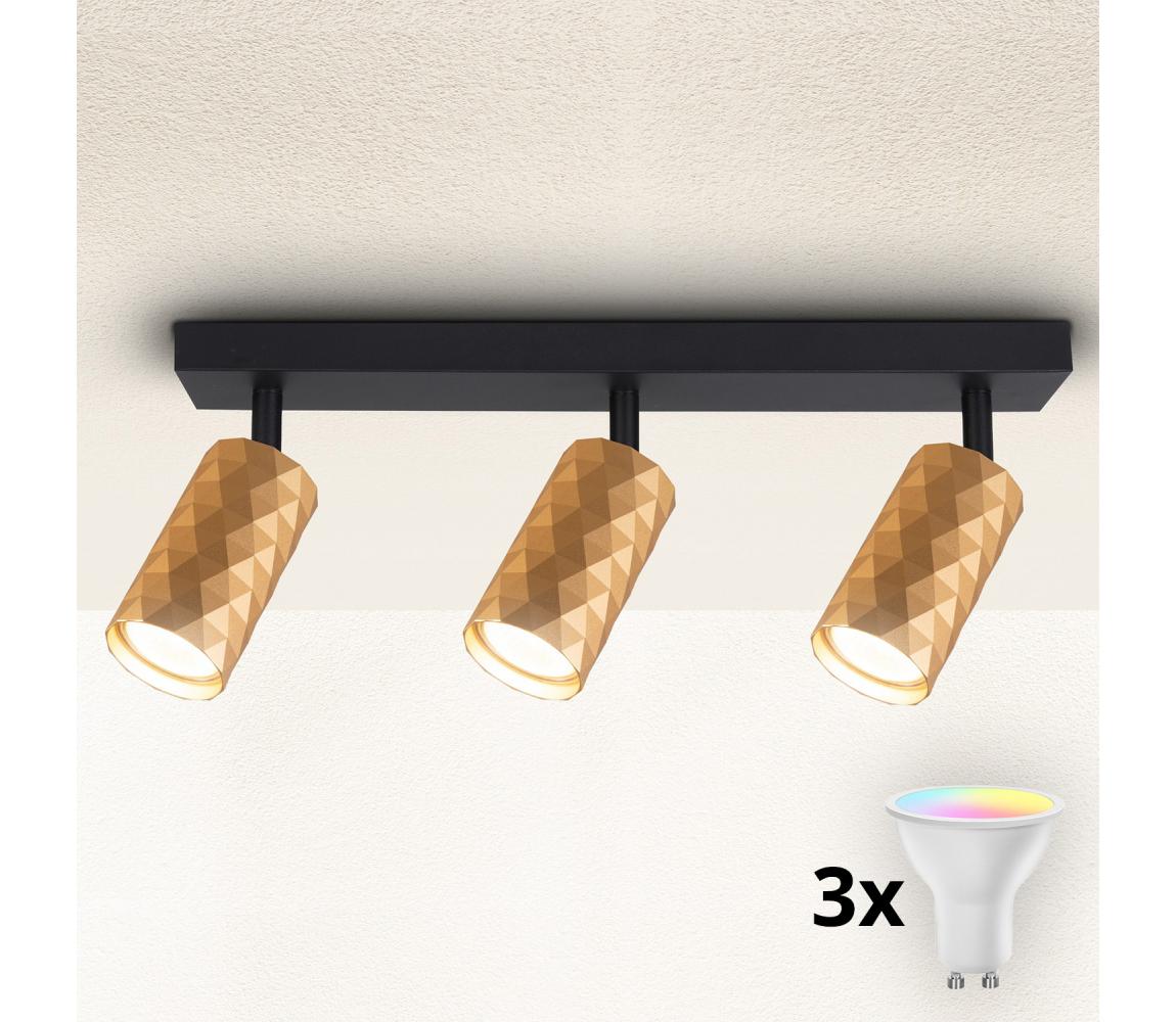 Brilagi - LED RGBW stmievateľné bodové svietidlo SELE DIAMANT 3xGU10/4,8W/230V zlaté BG2857+3xAI2382
