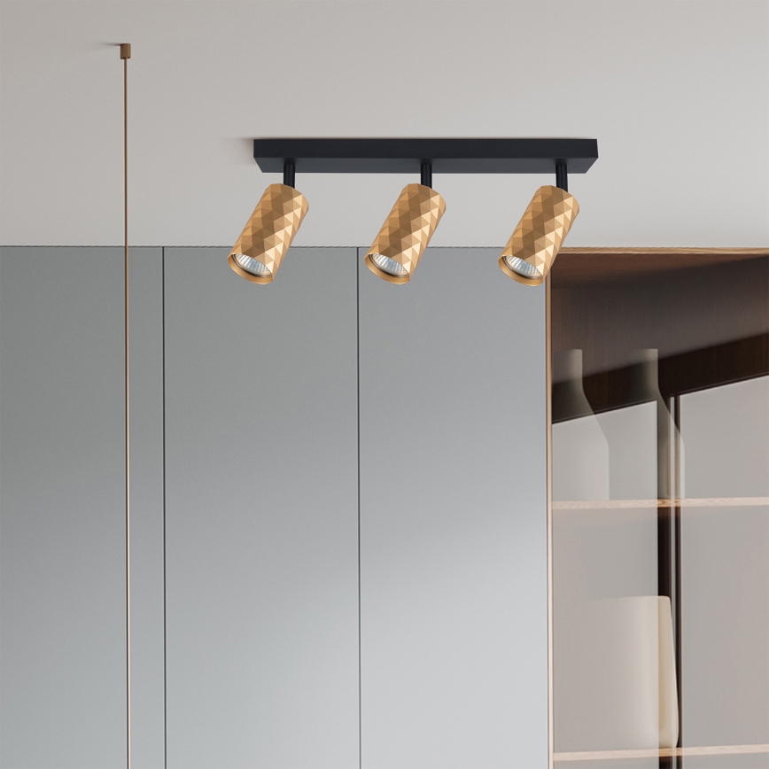 Brilagi - LED RGBW stmievateľné bodové svietidlo SELE DIAMANT 3xGU10/4,8W/230V 3000K zlaté + diaľkové ovládanie