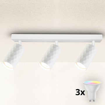 Brilagi - LED RGBW Stmievateľné bodové svietidlo SELE DIAMANT 3xGU10/6W/230V 3000K Wi-Fi biela