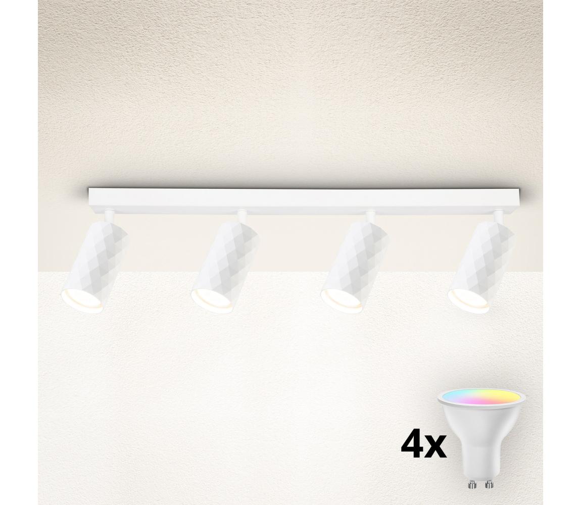 Brilagi - LED RGBW stmievateľné bodové svietidlo SELE DIAMANT 4xGU10/4,8W/230V biela BG2859+4xAI2382