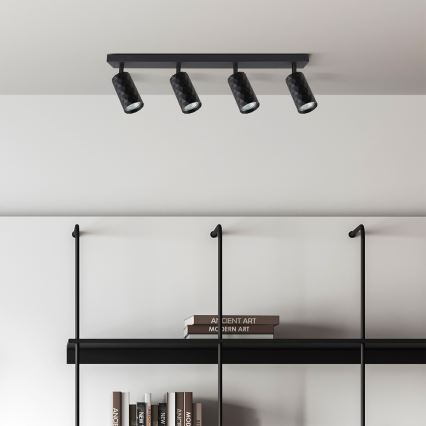 Brilagi - LED RGBW Stmievateľné bodové svietidlo SELE DIAMANT 4xGU10/4,8W/230V 3000K čierna + diaľkové ovládanie