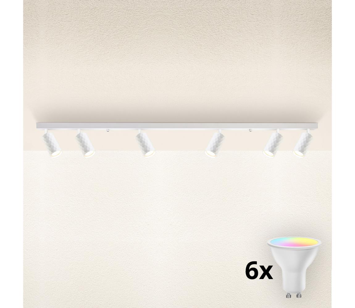 Brilagi - LED RGBW stmievateľné bodové svietidlo SELE DIAMANT 6xGU10/6,5W/230V Wi-Fi biela BG2862+AI2320