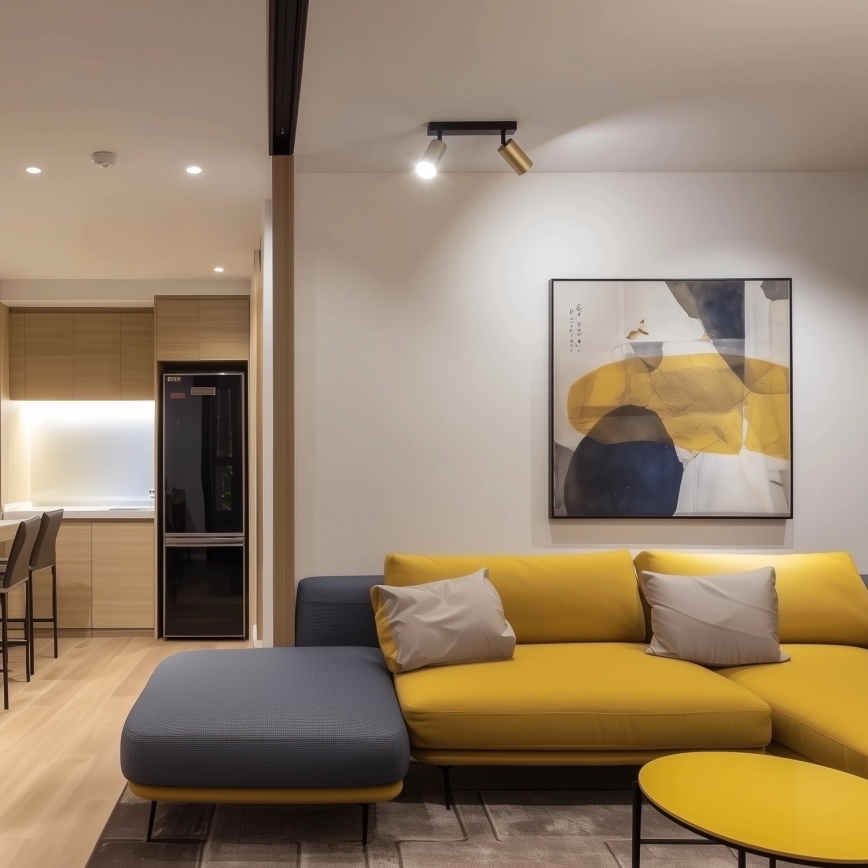Brilagi - LED RGBW stmievateľné bodové svietidlo SELE GOLDEN 2xGU10/4,8W/230V 3000K čierna/zlatá + diaľkové ovládanie