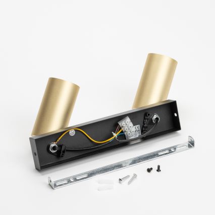 Brilagi - LED RGBW stmievateľné bodové svietidlo SELE GOLDEN 2xGU10/4,8W/230V 3000K čierna/zlatá + diaľkové ovládanie