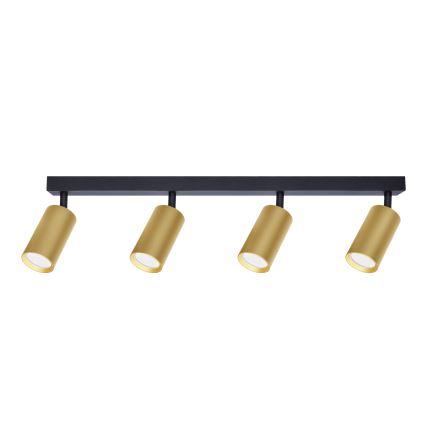 Brilagi - LED RGBW stmievateľné bodové svietidlo SELE GOLDEN 4xGU10/4,8W/230V 3000K čierna/zlatá + diaľkové ovládanie