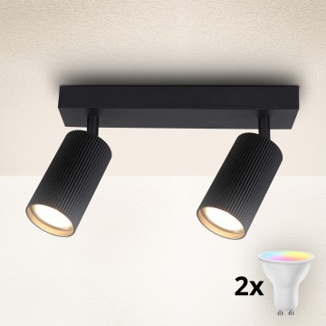 Brilagi - LED RGBW stmievateľné bodové svietidlo SELE MODERN 2xGU10/6W/230V 3000K čierne