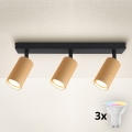 Brilagi - LED RGBW stmievateľné bodové svietidlo SELE MODERN 3xGU10/4,8W/230V 3000K zlaté + diaľkové ovládanie
