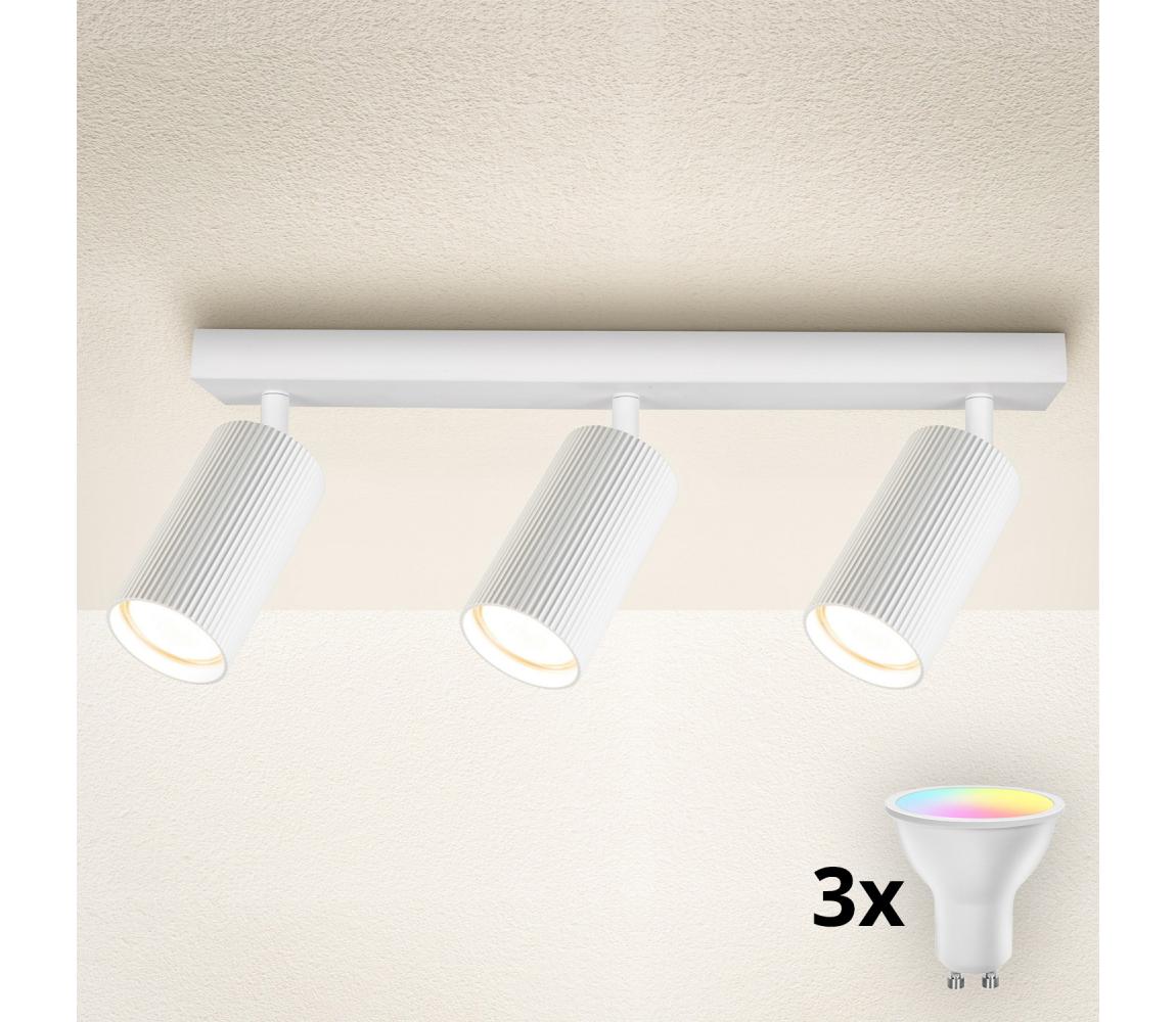 Brilagi - LED RGBW stmievateľné bodové svietidlo SELE MODERN 3xGU10/4,8W/230V biela BG2869+3xAI2382