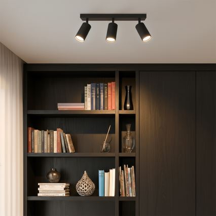 Brilagi - LED RGBW Stmievateľné bodové svietidlo SELE MODERN 3xGU10/4,8W/230V 3000K čierna + diaľkové ovládanie