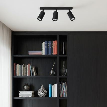 Brilagi - LED RGBW Stmievateľné bodové svietidlo SELE MODERN 3xGU10/4,8W/230V 3000K čierna + diaľkové ovládanie