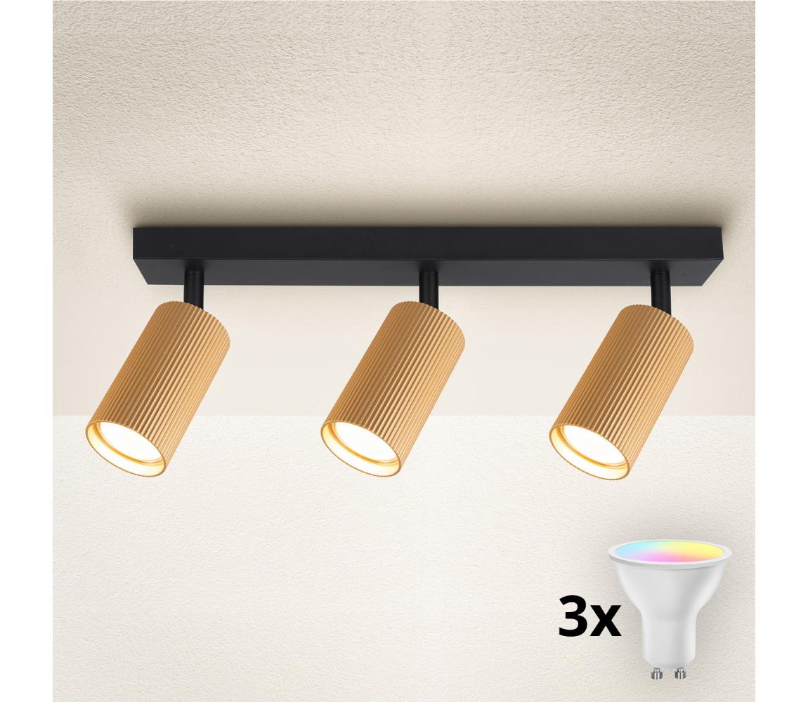 Brilagi - LED RGBW stmievateľné bodové svietidlo SELE MODERN 3xGU10/4,8W/230V zlaté BG2870+3xAI2382