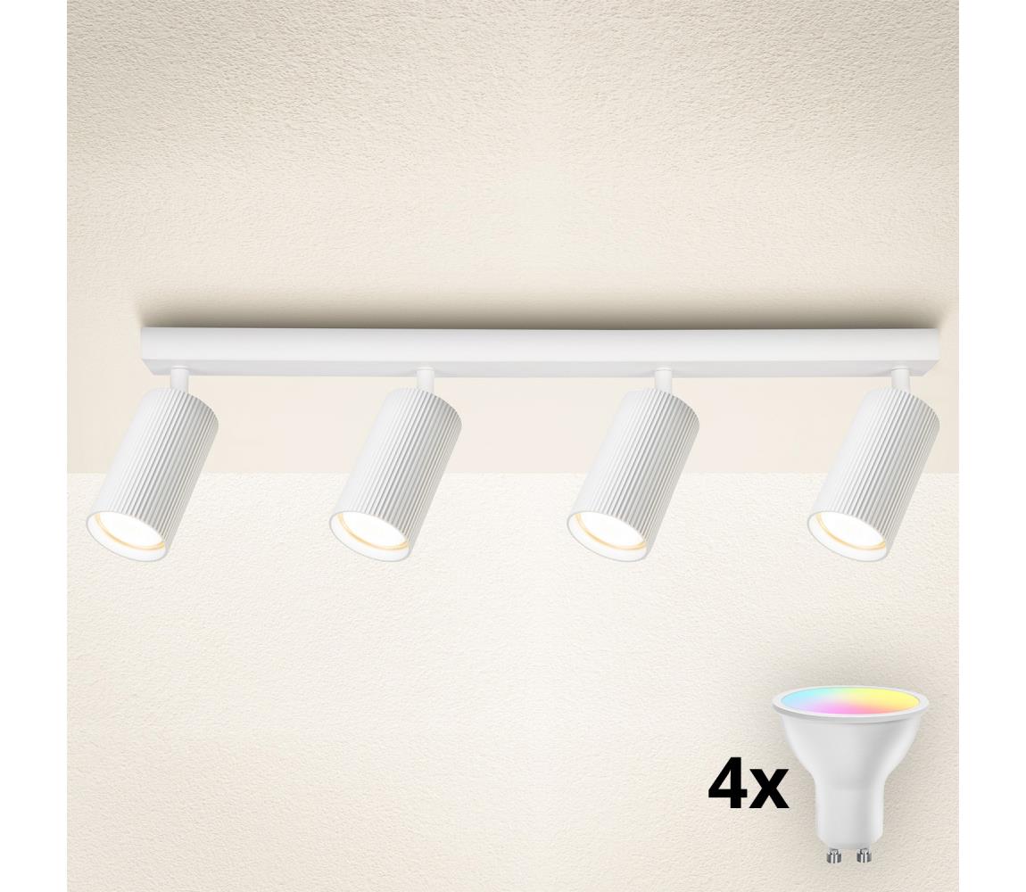 Brilagi - LED RGBW stmievateľné bodové svietidlo SELE MODERN 4xGU10/4,8W/230V biela BG2872+4xAI2382
