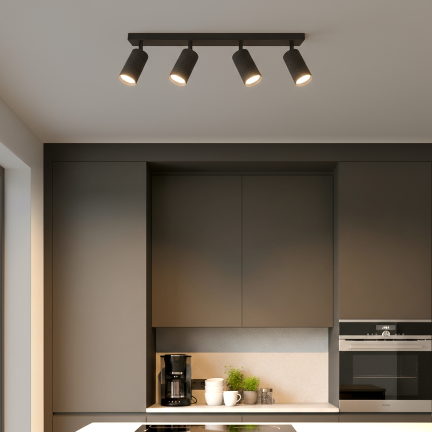 Brilagi - LED RGBW stmievateľné bodové svietidlo SELE MODERN 4xGU10/4,8W/230V 3000K čierne + diaľkové ovládanie