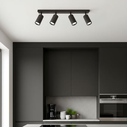 Brilagi - LED RGBW stmievateľné bodové svietidlo SELE MODERN 4xGU10/4,8W/230V 3000K čierne + diaľkové ovládanie