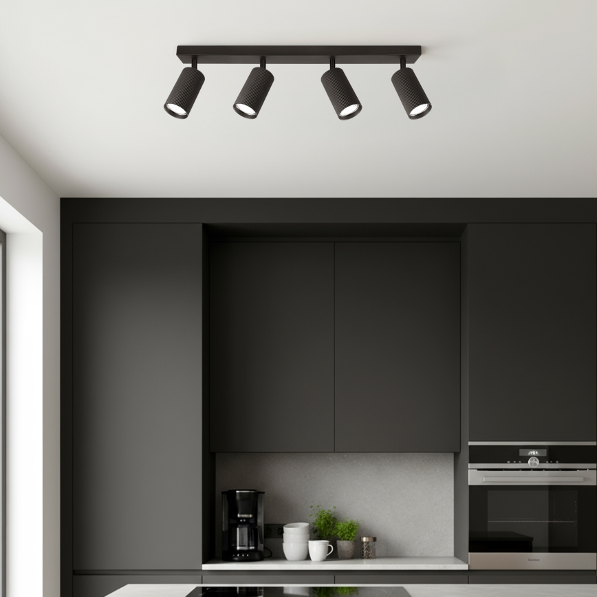 Brilagi - LED RGBW stmievateľné bodové svietidlo SELE MODERN 4xGU10/4,8W/230V 3000K čierne + diaľkové ovládanie