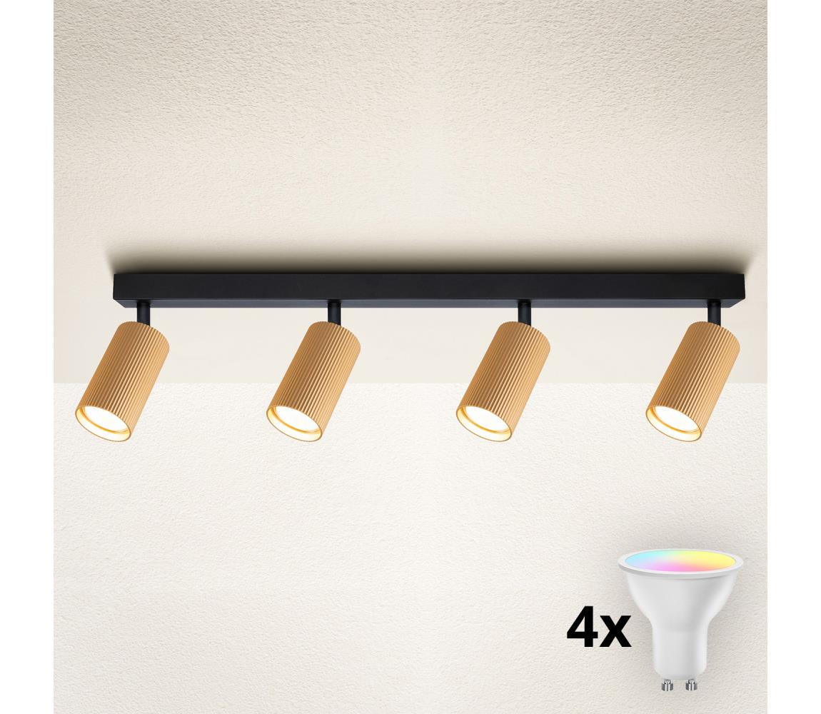 Brilagi - LED RGBW stmievateľné bodové svietidlo SELE MODERN 4xGU10/4,8W/230V zlaté BG2873+4xAI2382