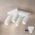 Brilagi - LED RGBW Stmievateľné bodové svietidlo SELE SQUARE 4xGU10/6,5W/230V 2700-6500K biela