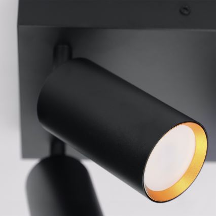 Brilagi - LED RGBW stmievateľné bodové svietidlo SELE SQUARE 4xGU10/6,5W/230V 2700-6500K čierna/zlatá