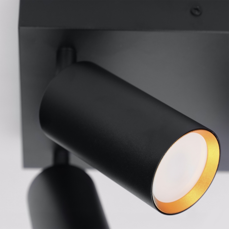 Brilagi - LED RGBW stmievateľné bodové svietidlo SELE SQUARE 4xGU10/6,5W/230V 2700-6500K čierna/zlatá
