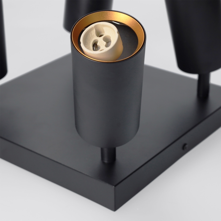 Brilagi - LED RGBW stmievateľné bodové svietidlo SELE SQUARE 4xGU10/6,5W/230V 2700-6500K čierna/zlatá