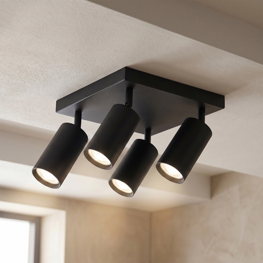 Brilagi - LED RGBW Stmievateľné bodové svietidlo SELE SQUARE 4xGU10/6,5W/230V 2700-6500K čierna