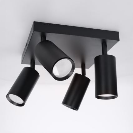 Brilagi - LED RGBW Stmievateľné bodové svietidlo SELE SQUARE 4xGU10/6,5W/230V 2700-6500K čierna