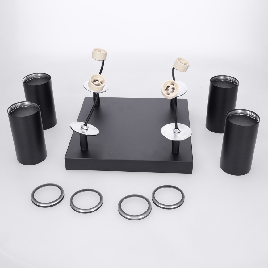 Brilagi - LED RGBW Stmievateľné bodové svietidlo SELE SQUARE 4xGU10/6,5W/230V 2700-6500K čierna