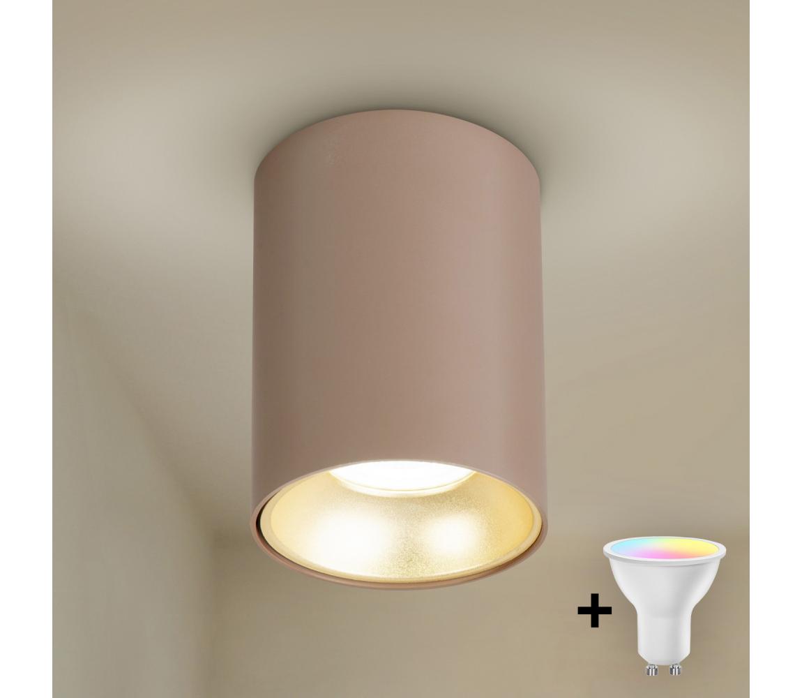 Brilagi - LED RGBW stmievateľné bodové svietidlo TRINE 1xGU10/4,8W/230V béžová/zlatá BG2282+AI2382