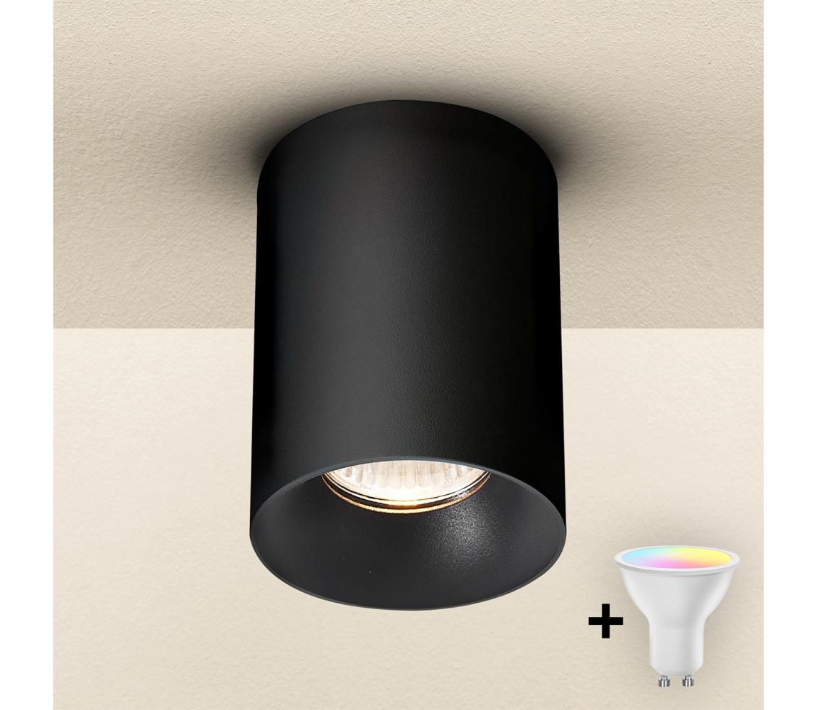 Brilagi - LED RGBW stmievateľné bodové svietidlo TRINE 1xGU10/4,8W/230V čierne BG2126+AI2382