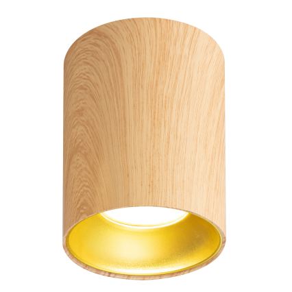 Brilagi - LED RGBW stmievateľné bodové svietidlo TRINE 1xGU10/4,8W/230V 3000K dekor dubu + diaľkové ovládanie