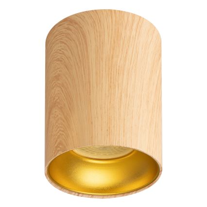 Brilagi - LED RGBW stmievateľné bodové svietidlo TRINE 1xGU10/6W/230V 3000K dekor dubu + diaľkové ovládanie