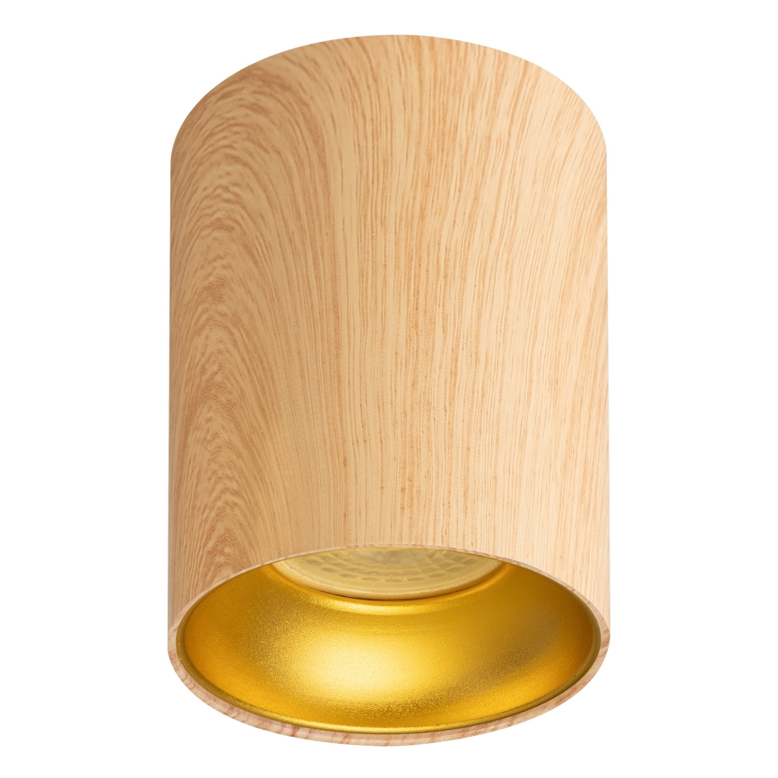 Brilagi - LED RGBW stmievateľné bodové svietidlo TRINE 1xGU10/6W/230V 3000K dekor dubu + diaľkové ovládanie