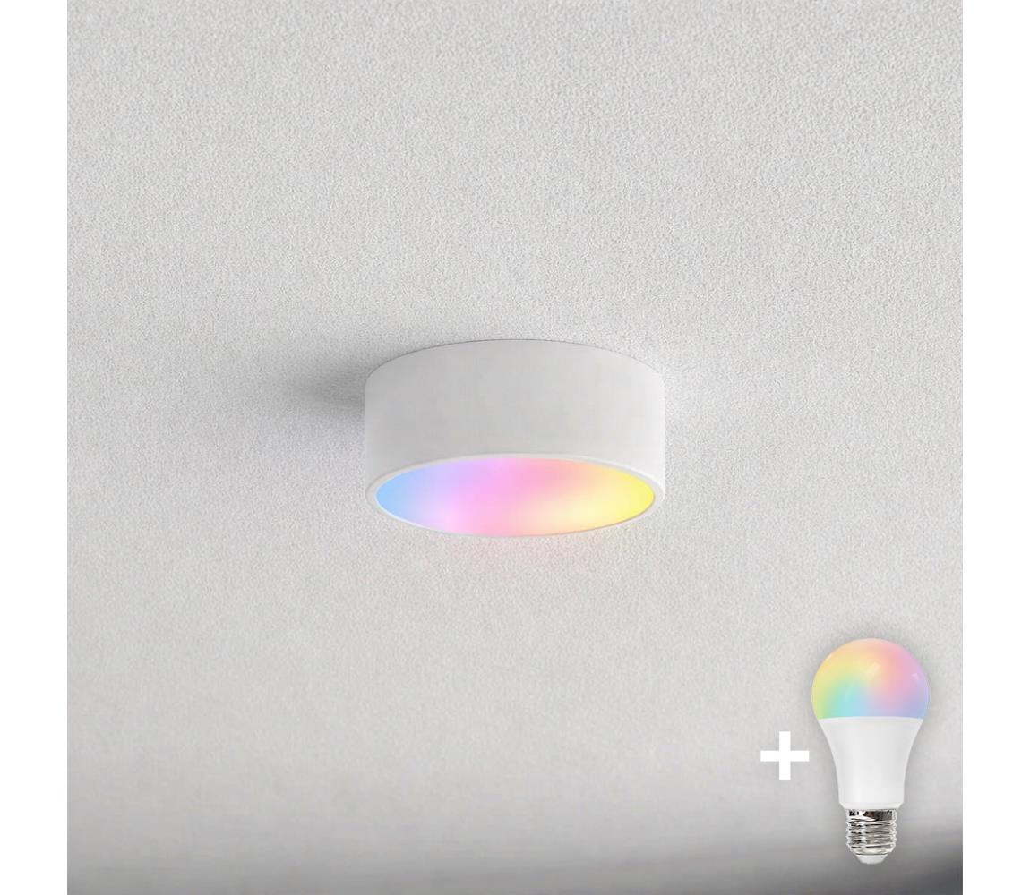 Brilagi - LED RGBW stmievateľné kúpeľňové stropné svietidlo CLARE 1xE27/9W/230V IP54 Wi-Fi biela BG0818+AI0819